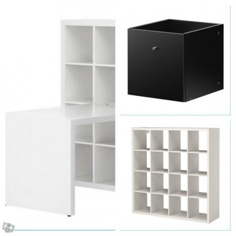 Ikea Expedit/Kallax bokhylla med skrivbord