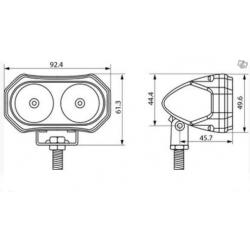 LED arbetsbelysning backlampa 20W