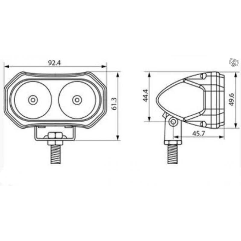 LED arbetsbelysning backlampa 20W