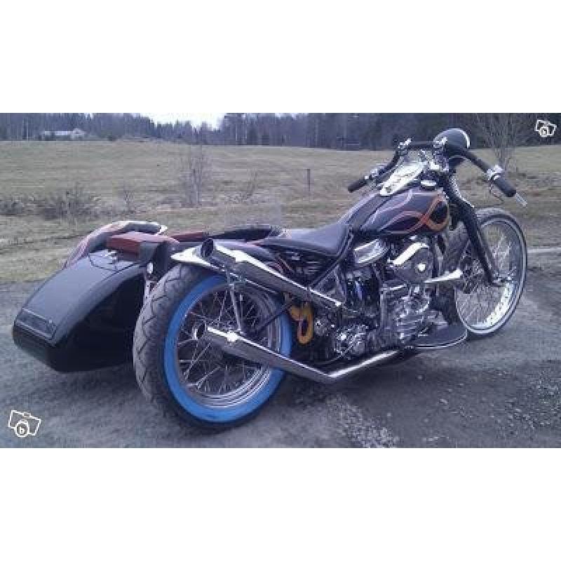 Harley 69 Panhead med sidovagn