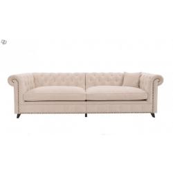 Djup chesterfield soffa i sammet