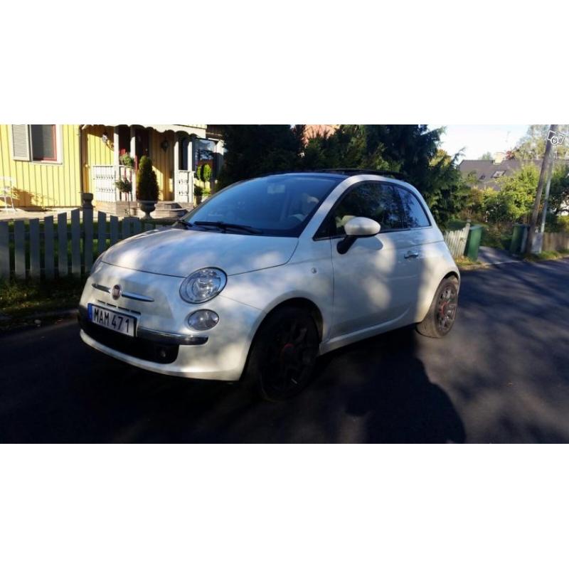 Fiat 500 pärlemovit panoramatak abarth fälgar -12