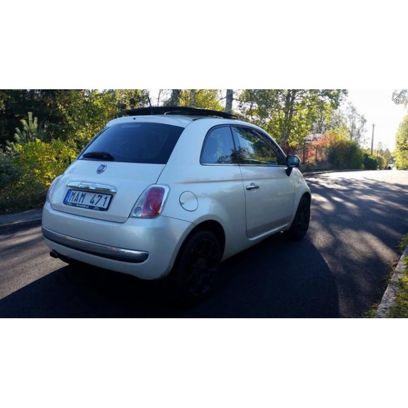 Fiat 500 pärlemovit panoramatak abarth fälgar -12