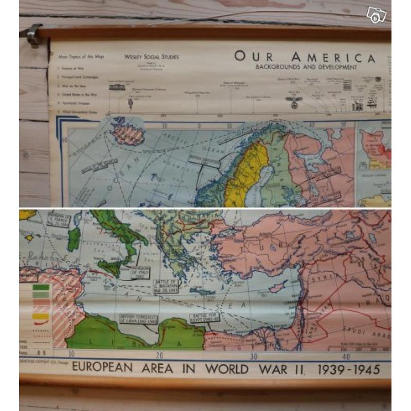 Skolkarta - Europa under Andra världskriget