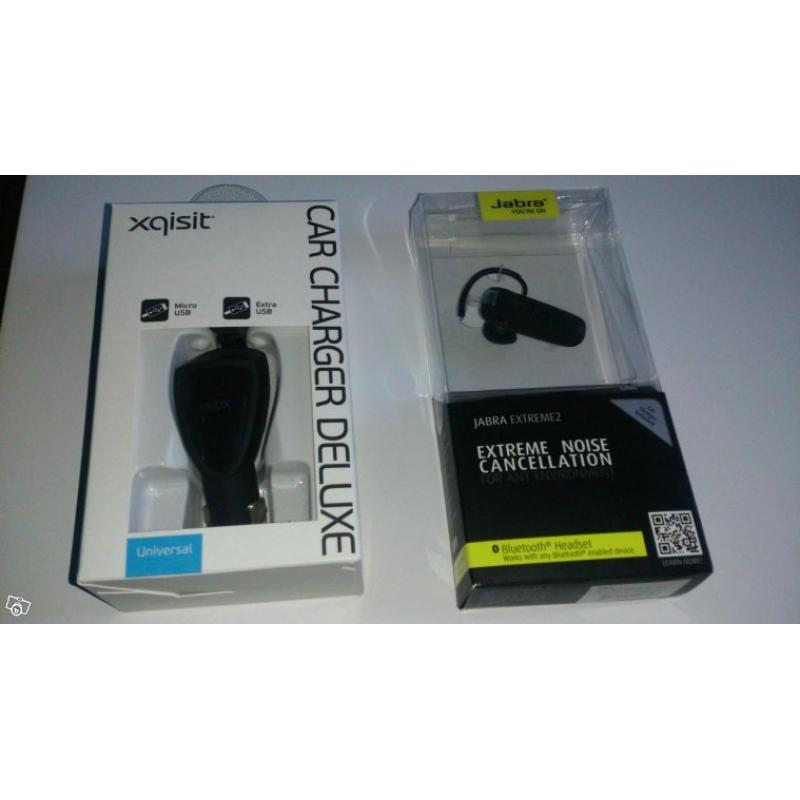 Jabra Extreme 2 Headset, Xqisit mobilladdare